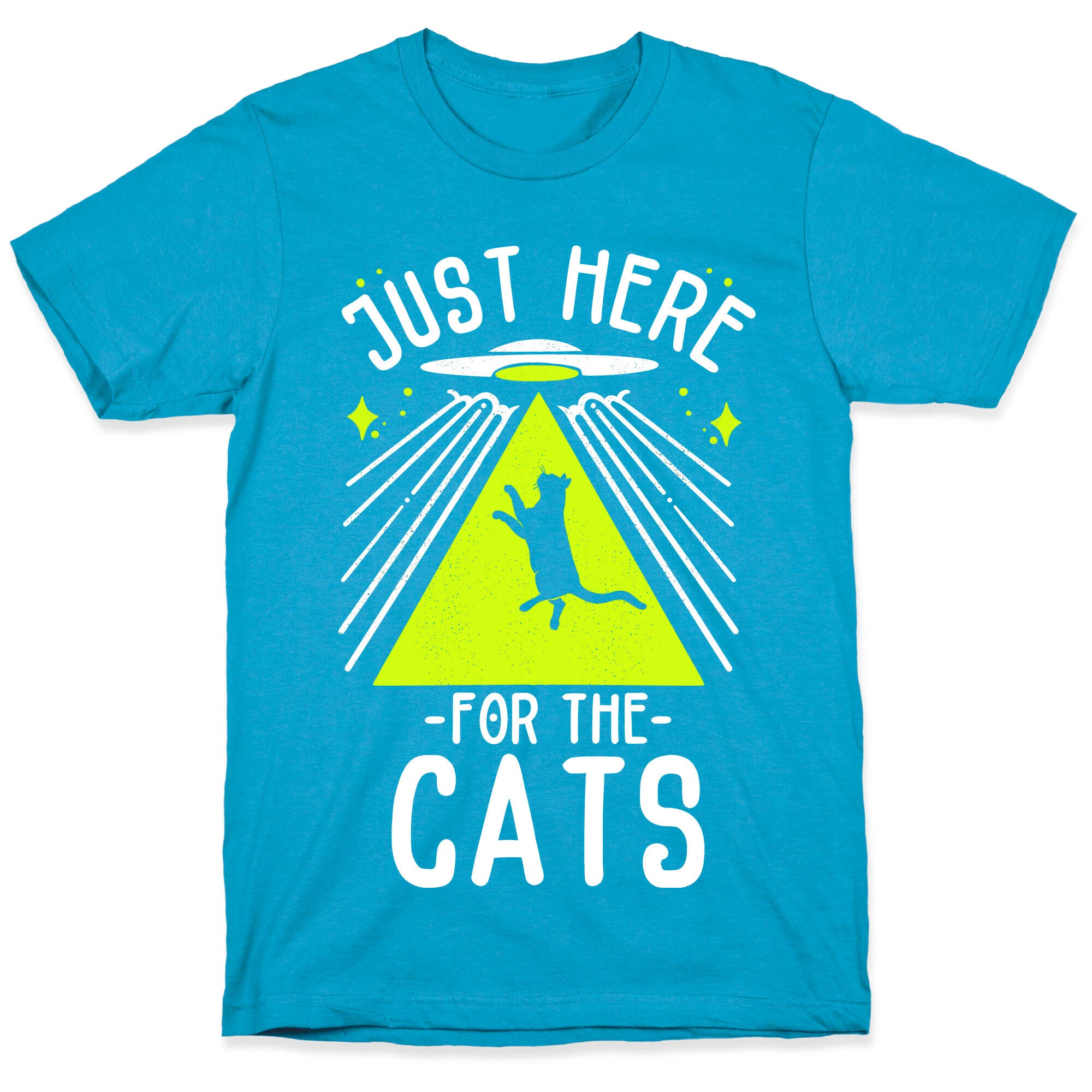 Just Here for the Cats UFO Unisex Triblend Tee
